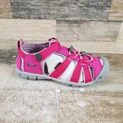 Sandalias juveniles KEEN Seacamp II CNX talla 3 cierre de encaje elástico punta redonda rosa Foto 1 de 4