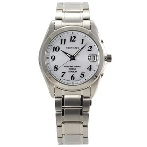 SEIKO SPIRIT SBTM223 Solar Analog White Silver - Picture 1 of 6