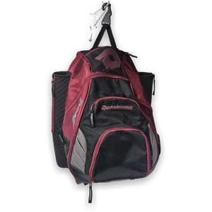 DeMarini Baseball Softball Bat Backpack Bag Maroon Black Large - Picture 1 of 12