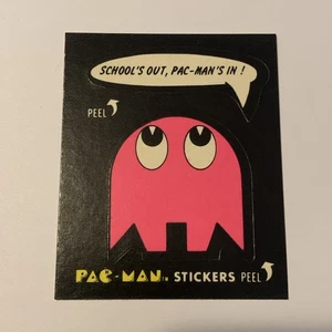 1980 Fleer Pac Man Sticker #26 Schools Out Pac-Man’s In! - Bild 1 von 2