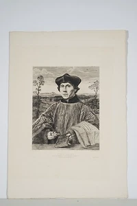 Etienne Gardiner Großkanzler von England Gravur 19. Jh. Gaujean d'ap Holbein - Bild 1 von 1