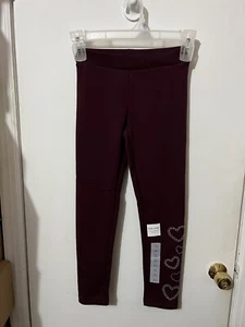 NWT Girls Old Navy Activewear Fleece Sweatpants Maroon Burgundy Sz L (10-12) - Picture 1 of 8