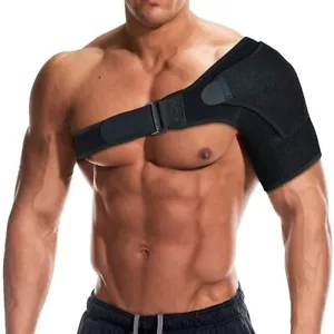 Adjustable Left/Right Shoulder Brace Rotator Cuff Support Relief Pain Belt Wrap - Picture 1 of 15