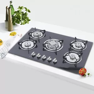 Built In Cooker Gas Hob Gas Cooker 5 Burner Ceramic for Natural Gas and Propane - Picture 1 of 12