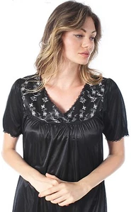 1 Adorable Soft and Sexy Nightgown Nylon Looking With Embroidery Designs #9024 - Picture 1 of 30