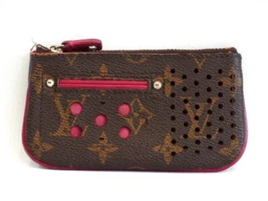 LOUIS VUITTON Monogram Perfo Pochette Cles Coin Purse Pink M95223 No chain. - Picture 1 of 8