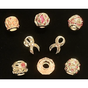 NEW DaVinci Beads & Charms Interchangeable Jewelry Lot of 8 Pink Beads - Picture 1 of 1