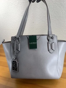 RALPH LAUREN  ZIP GRAY TATE BAG W/Original tag - Picture 1 of 13