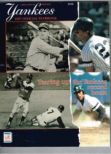 1987 MLB New York Yankees Yearbook Baseball Yankee Stadium Mattingly Henderson - Picture 1 of 2