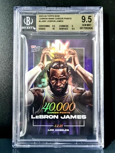 LeBRON JAMES 2023 Topps Now 40,000 Career Points #LJ-40K BGS 9.5 Gem - Picture 1 of 2