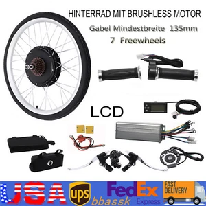 26 Inch Rear Wheel Electric Bicycle Conversion Kit 1000W E-Bike Motor 48V W/LCD - Picture 1 of 13