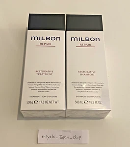 Milbon Repair Restorative Shampoo & Treatment 500ml 17.6oz Set Bottle - Picture 1 of 5