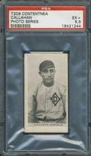1910 T209 Contentnea Photo Series Will Callahan PSA 5.5 Danville Red Sox