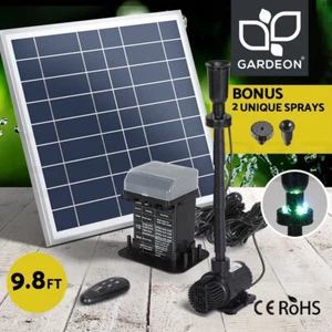 Gardeon Solar Pond Pump Water Fountain Battery Kit LED Lights Submersible 9.8FT - Picture 1 of 11