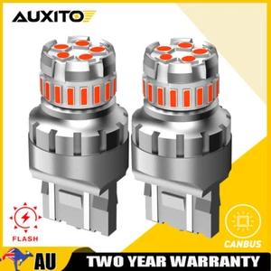 2X T20 7440 7443 RED LED REVERSE TURN SIGNAL BRAKE STOP LIGHT BULB STOP TAIL - Picture 1 of 11