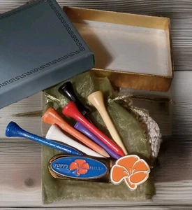 Golf Tees Set/7 Multicolors Plus 1 Poppy Hills Magna Tool Magnet Marker Piece - Picture 1 of 4