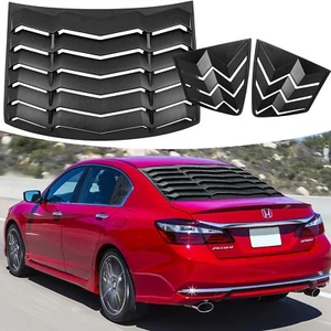 for Honda Accord 2013-2017, Rear & Side Window Louvers Sun Shade ABS Matte Black - Picture 1 of 9