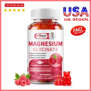 Magnesium Glycinate Gummies 60pcs,Support Muscle,Bone,Nerve,Heart,Sleep Health - Picture 1 of 8