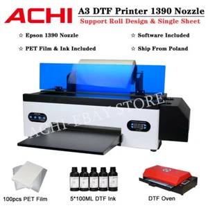 ACHI A3 Epson 1390 DTF Printer Direct to Film T-shirt Printing Machine With Oven - Picture 1 of 10
