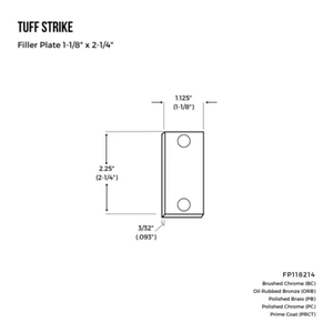 Dummy Deadbolt Strike Plate Cover for Removed Door Knob Strike Door Latch Filler - Picture 1 of 20