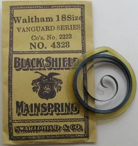 Waltham 18s model 1892 Vanguard 2222 one blue Mainspring "hole-end" / 4328 - Bild 1 von 2