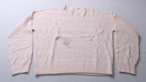 Abercrombie Girls L/S Pointelle Crewneck Sweater AC2 Light Pink Size 17/18 - Picture 1 of 4