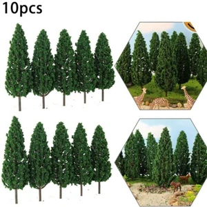 10 Pcs Deep Green Model Pine Trees Green For Railway Layout 15cm S16059 - Picture 1 of 24
