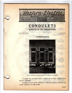 Western Electric Co. Bulletin #9760, Condulets Approved by Underwriter 1909-1913 - Picture 1 of 2