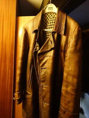 Von 1924: Schwere Lederjacke für Oldtimer Fahrer, Theater- & Filmrequisiteure - Bild 1 von 4