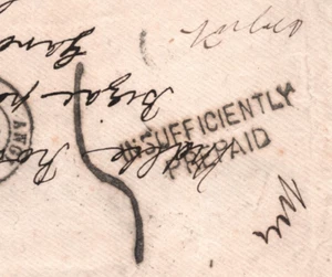 GB QV Penny Red Cover *INSUFFICIENTLY PREPAID* France Bizac London 1873 XD43 - Picture 1 of 15