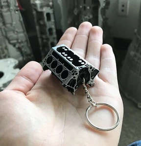 LS Engine Block Keychain - Model Chevrolet V8 Engine Block- GM Engine Keyring - Picture 1 of 5