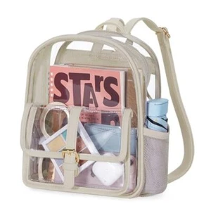 Clear Backpack Small Mini Clear Stadium Bag for Sport Event, Concert with - Picture 1 of 7