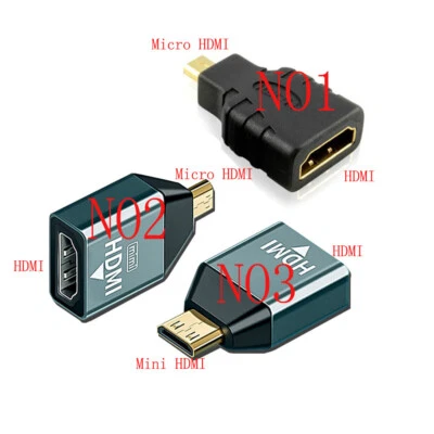 Mini Micro hdmi Male to hdmi Female Converter HD Adapter Audio Video Cable Plug - Image 1 of 4