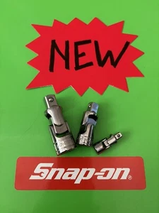 snap-on tools swivel universal joint wobble set 1/4" 3/8" 1/2" drive NEW USA - Foto 1 di 2