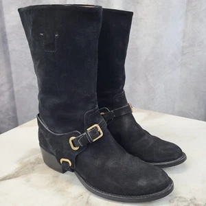 Ralph Lauren Collection Purple Label HARNESS Biker Boots Women's Size 7 B - Picture 1 of 23