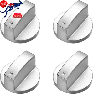 4 Pack 6mm Zinc Alloy Stove Knobs, D-Shaped Gas Control Knobs for Oven & Cooktop - Picture 1 of 12