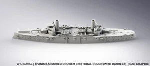 1:700 Cristobal Colon (with main guns) - Foto 1 di 1