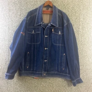 Vintage Enyce 101 Herren Jeansjacke Large blau Biker Trucker Y2K Urban Oversized 2XL - Bild 1 von 5