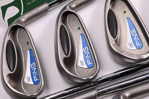 Ping G2 Irons / 3-PW+SW / Green Dot / Regular Flex Ping AWT Shafts - Picture 1 of 7