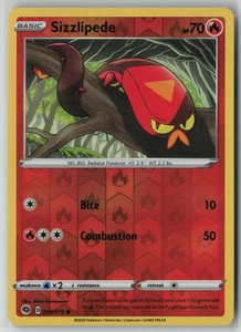 Tarjeta holográfica inversa Sizzlipede 009/073 Pokemon Champion's Path casi nueva (NM) 1 - Imagen 1 de 2