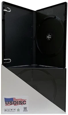 100 USDISC DVD盒标准14毫米经济型单张1盘(黑色)批量 — 第 1/2 张图片