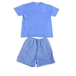 Vtg Fresh Produce 2 Pc T Shirt And Shorts Set Purple Cotton Adult XL Made In USA - Picture 1 of 16