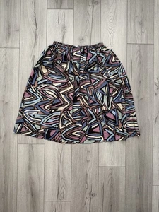 Vintage liberty wool pastel abstract print midi skirt - Picture 1 of 14