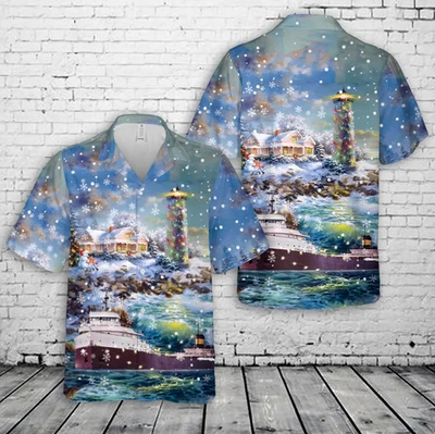 Camisa havaiana de Natal SS Edmund Fitzgerald - Imagem 1 de 2