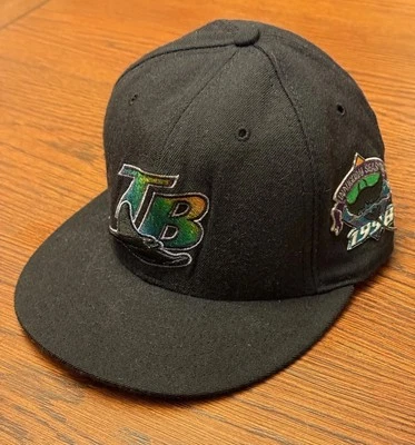 1998 Inaugural Season Tampa Bay Devil Rays Wool New Era  59Fifty Hat Sz 7 ¼ USA - Image 1 of 4