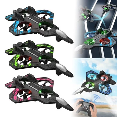 Skyriders Rc Jet, Rc Stunt Fighter Jet Juguete para Niños con Luz LED Giratoria 360° GN Foto 1 de 4