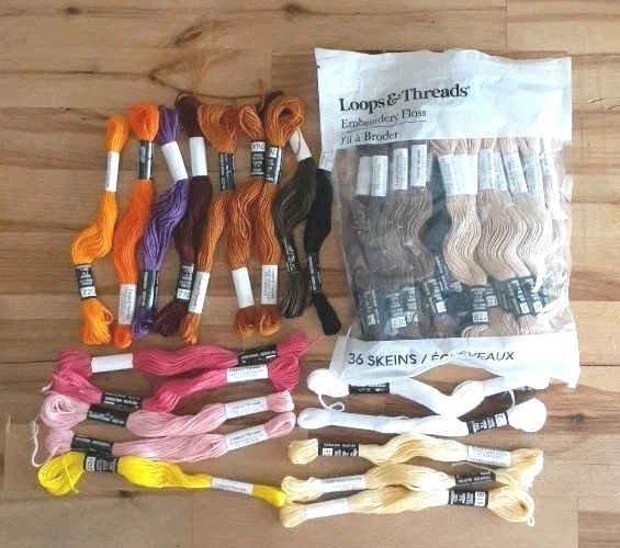 Lot of 44 Loops & Threads Floss Fill A Broder Multi Colors - Image 1 of 4