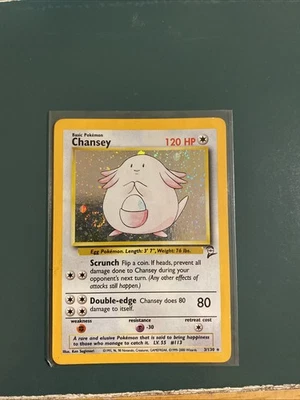 Pokémon TCG Chansey Holo Rare 3/130 With A Swirl LP (Light Played) - Image 1 of 4