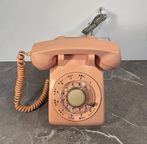 Western Electric by Bell Drehscheibe Pink Peach Telefon ungetestet wie besehen - Bild 1 von 18