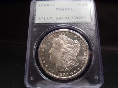 1880-S MS64 PL (Proof-Like) Morgan Silver Dollar PCGS Certified - White/1st Gen - Image 1 of 4
